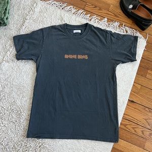 Anine Bing Vintage Washed Logo Tee